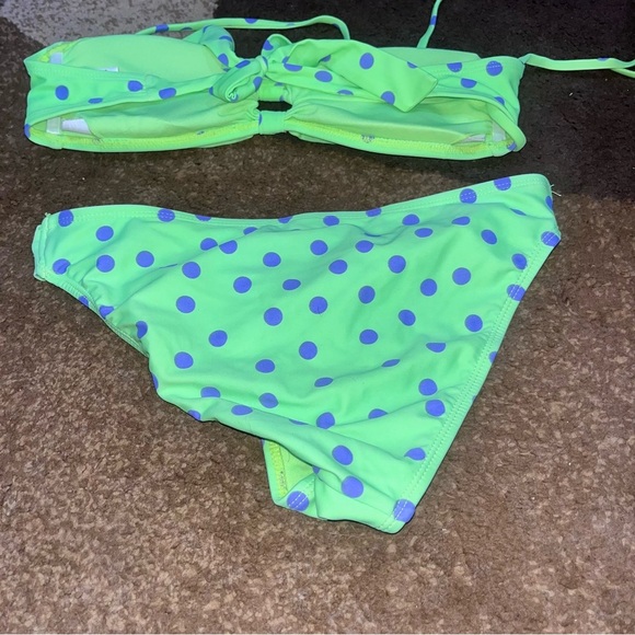ARIZONA-Green Polka Dot Bikini Set - Picture 2 of 2
